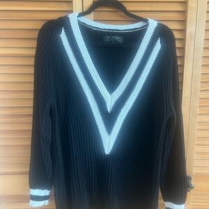 Rag & Bone Black and White Knit Sweater